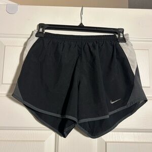 Nike Women's Black and White Athletic Shorts